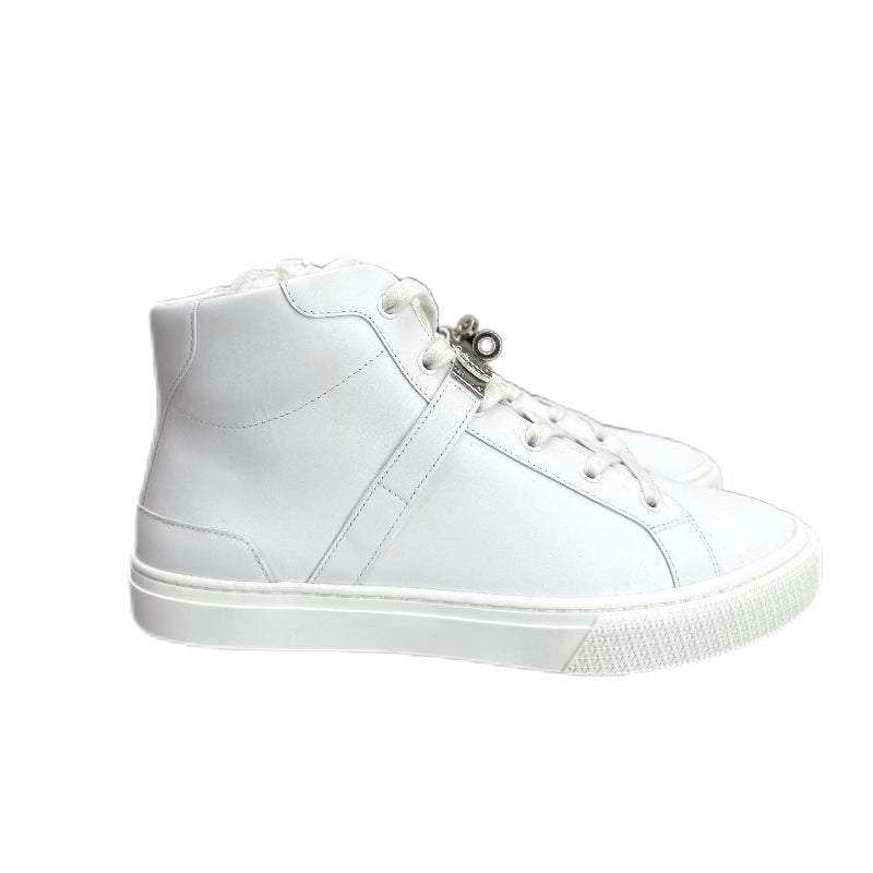 HERMÈS Day sneaker leather and rubber (White) 40