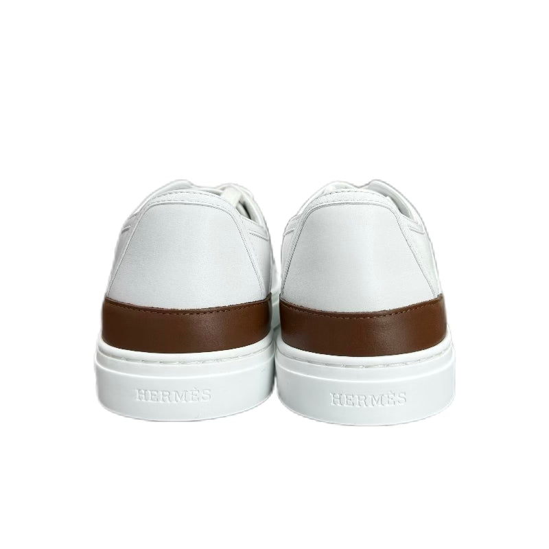 HERMÈS Get Sneaker Rubber and Lambskin (Blanc/White) 37