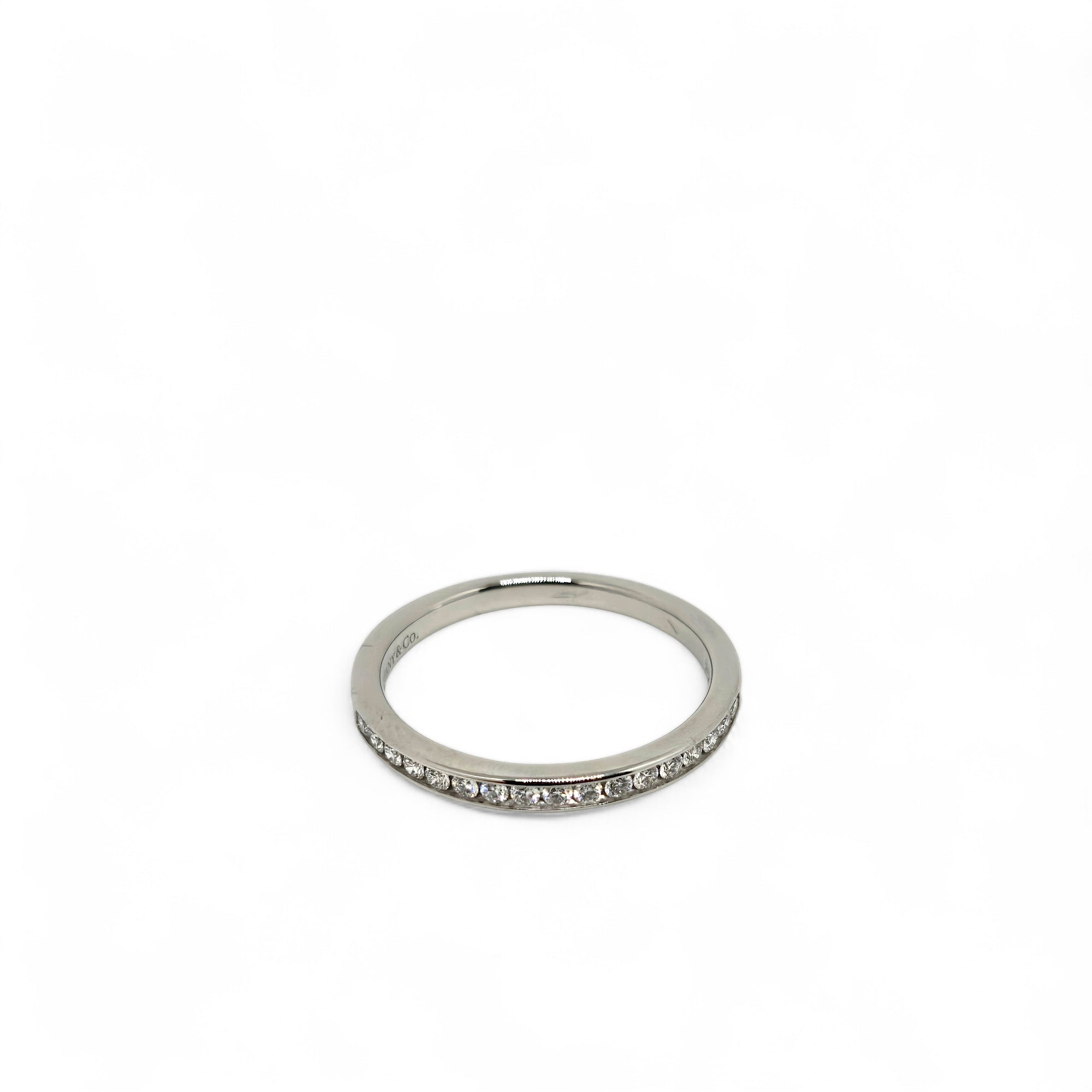 Tiffany & Co. Platinum Diamond Half Eternity Ring Wedding Band