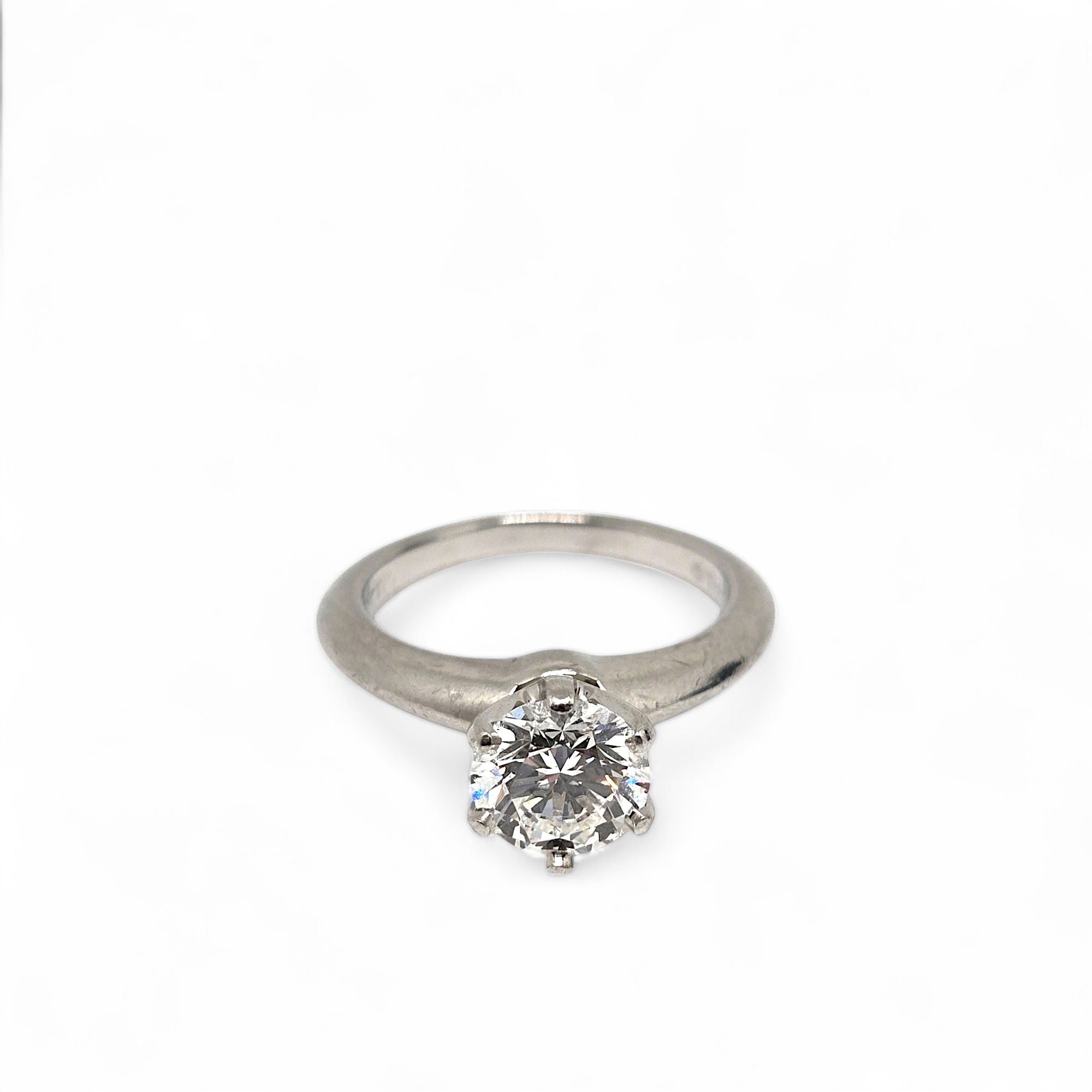 Tiffany & Co. 950 Platinum 1.07 Carat Diamond Ring