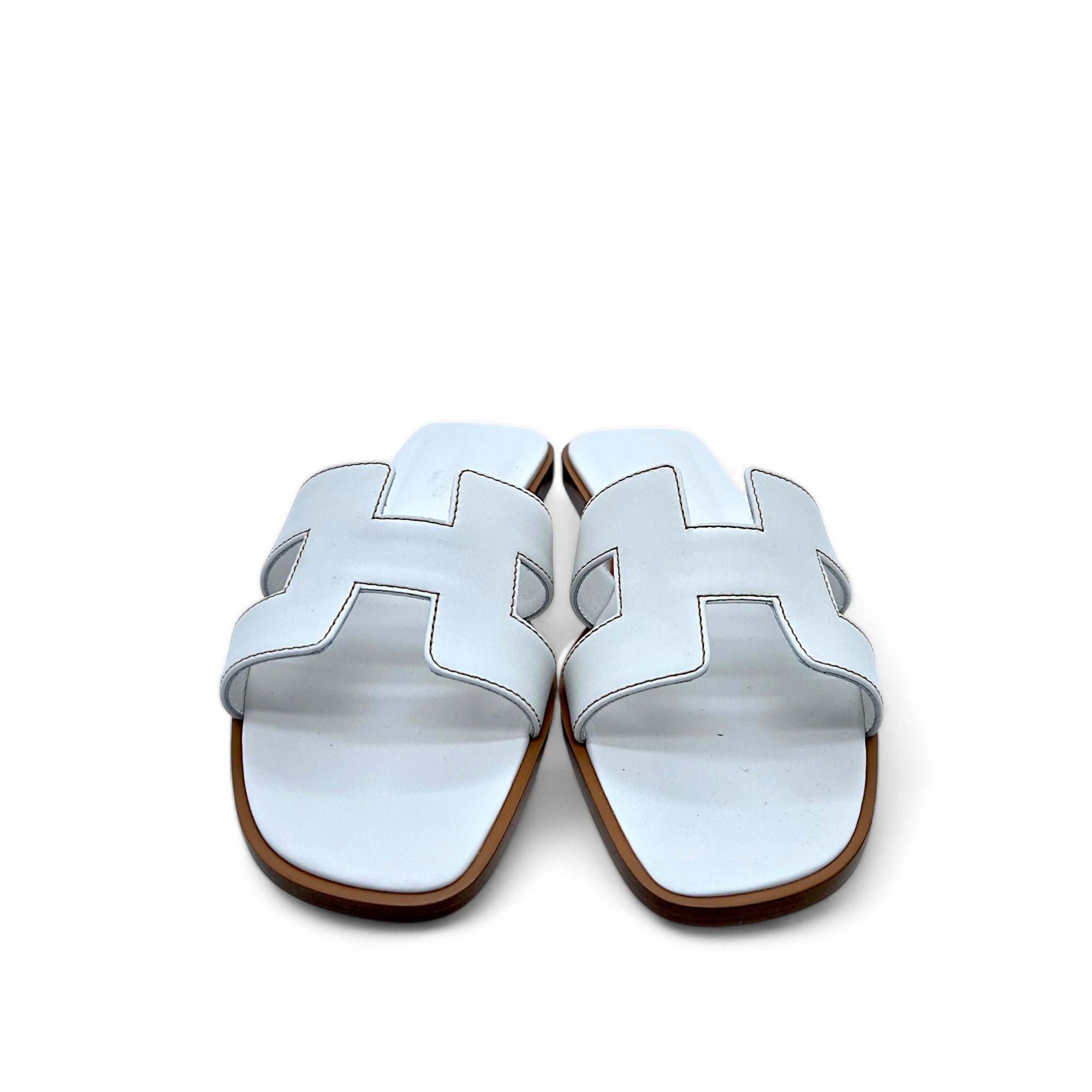 Hermes Oran Sandal White Blanc