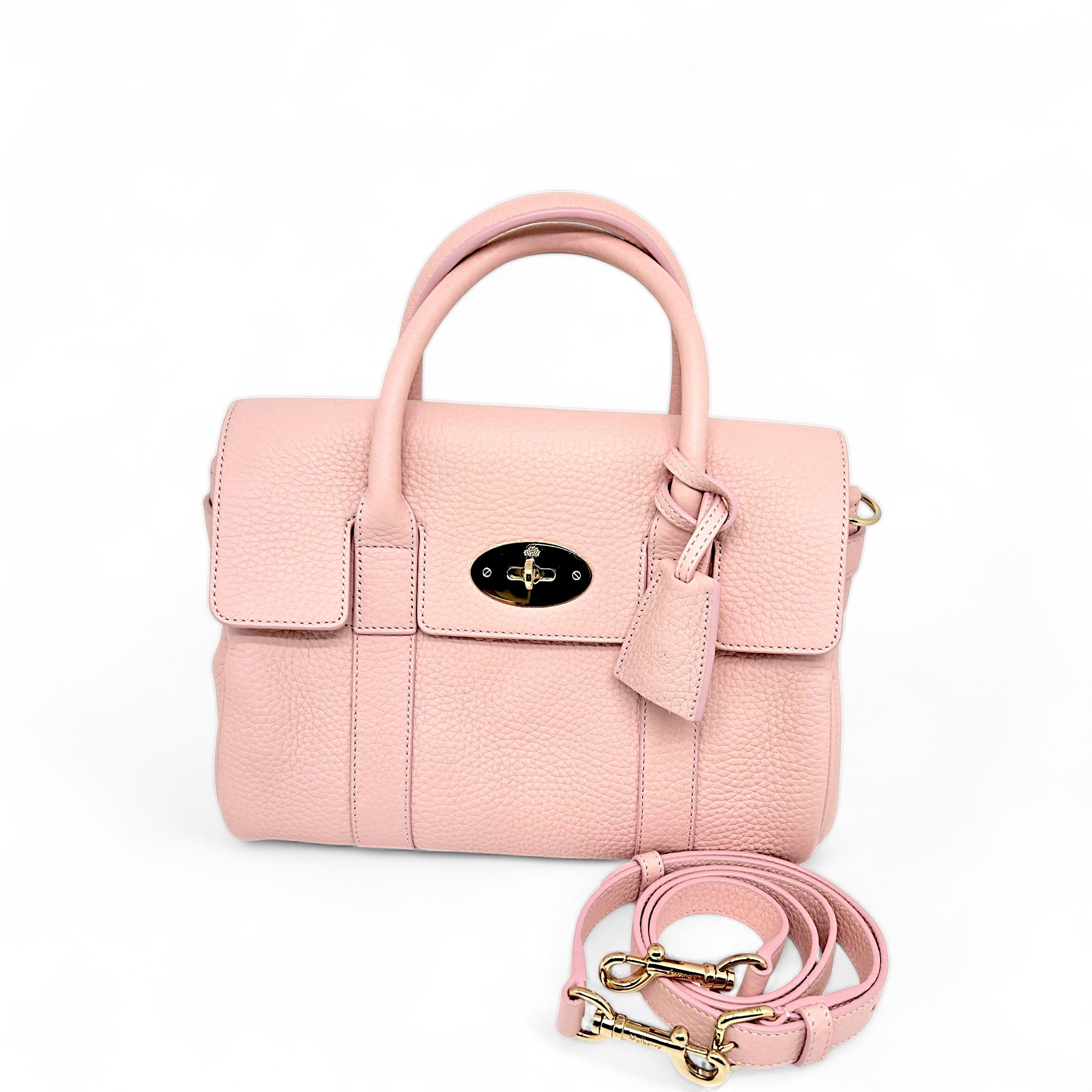 Mulberry Bayswater satchel small leather top-handle bag rose pink