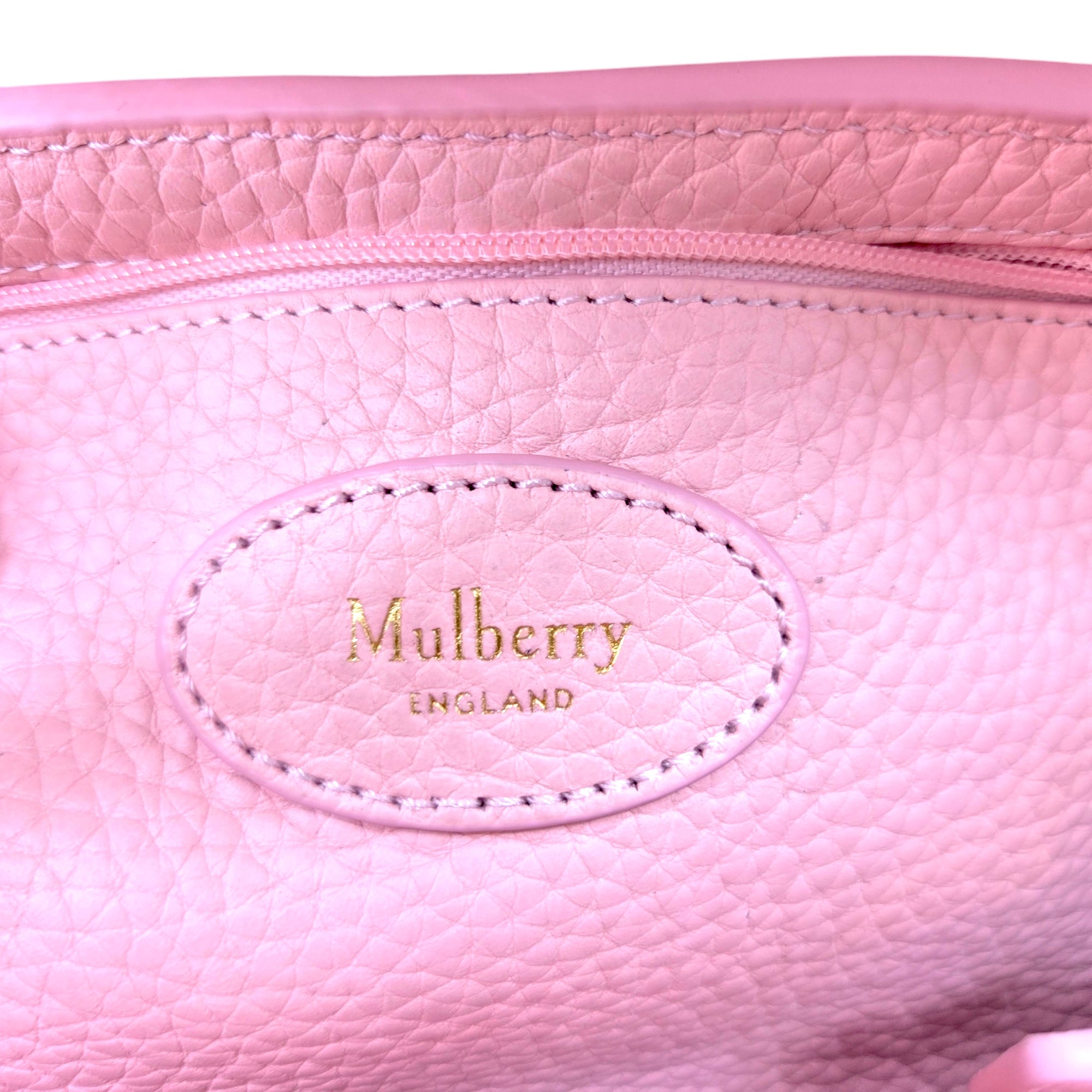 Mulberry Bayswater satchel small leather top-handle bag rose pink