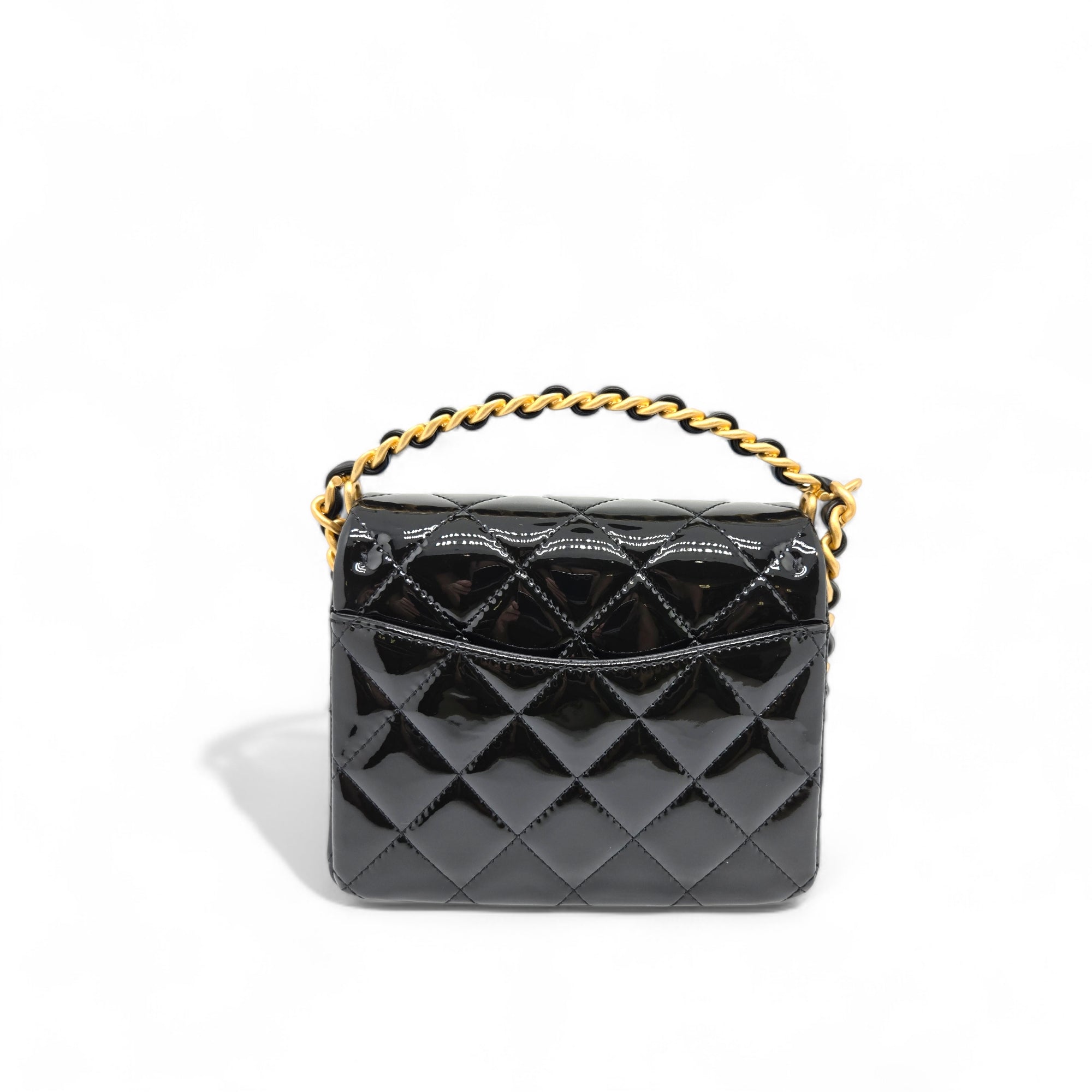 CHANEL CC MINI FLAP BAG WITH TOP HANDLE