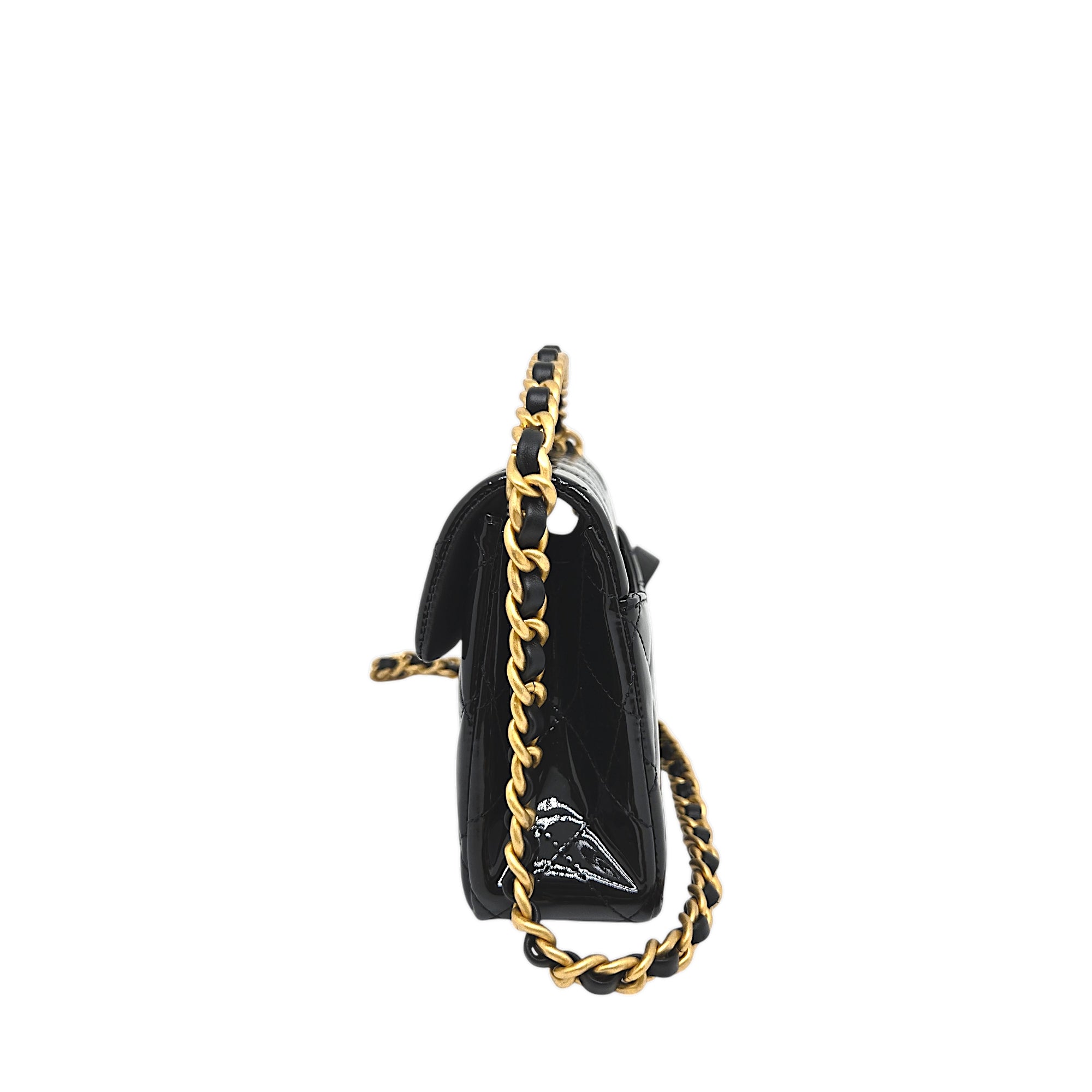 CHANEL CC MINI FLAP BAG WITH TOP HANDLE