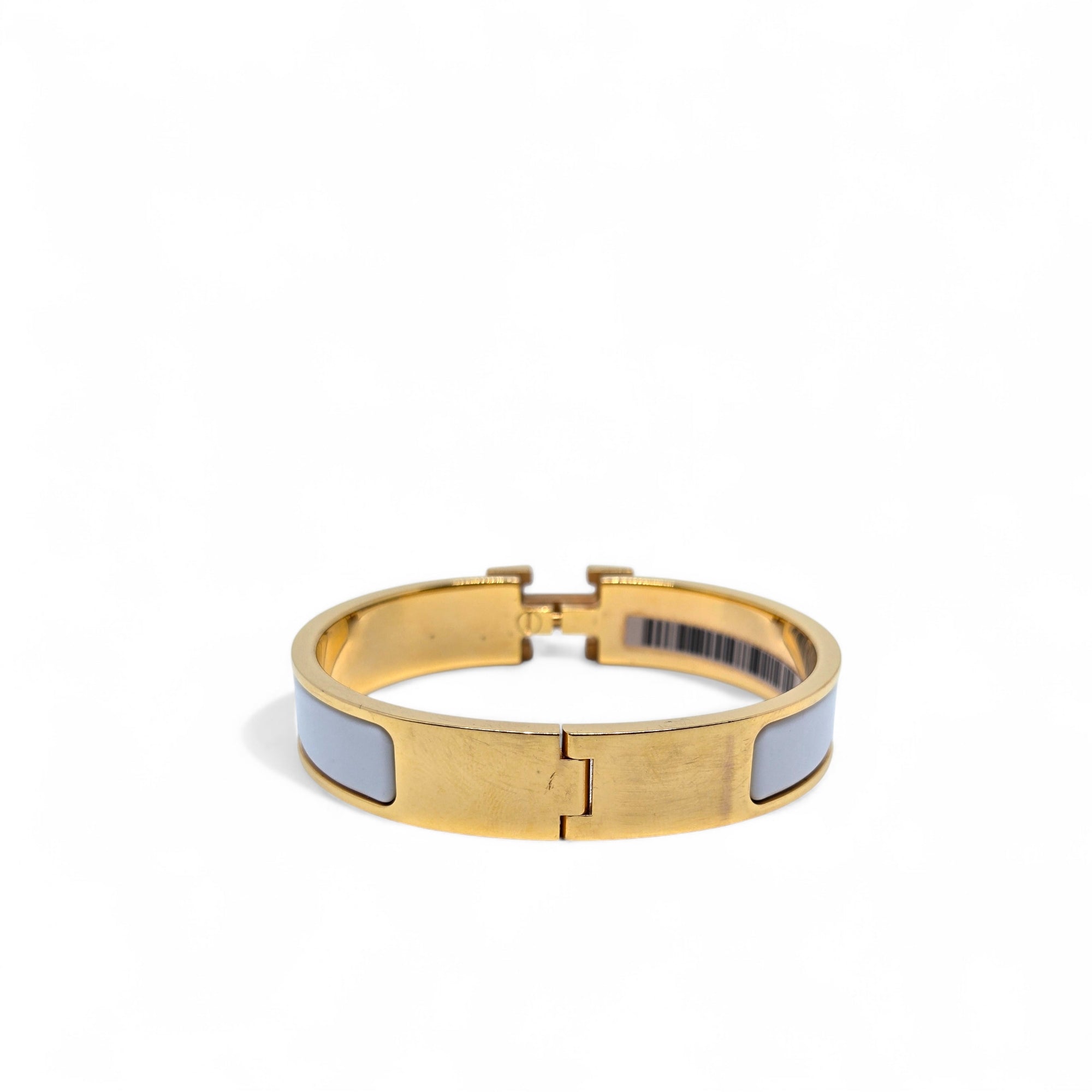 HERMES Clic H bracelet White blanc