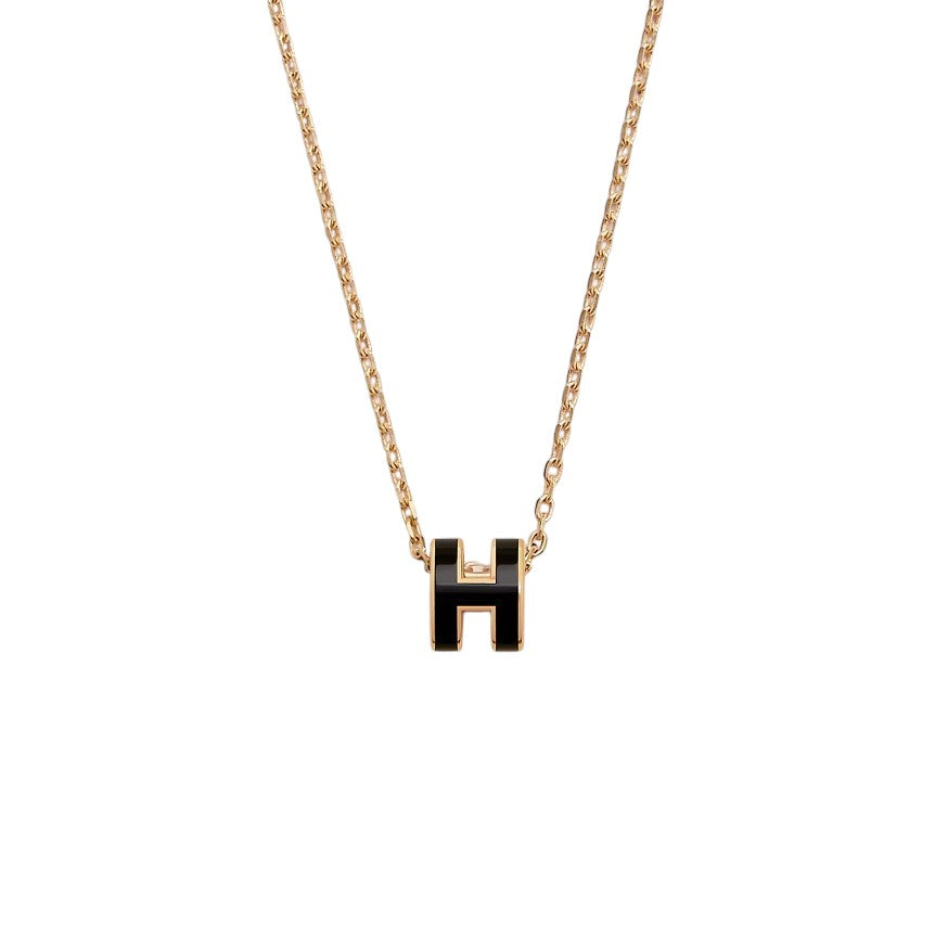 Hermes Mini Pop H pendant Black or Noir