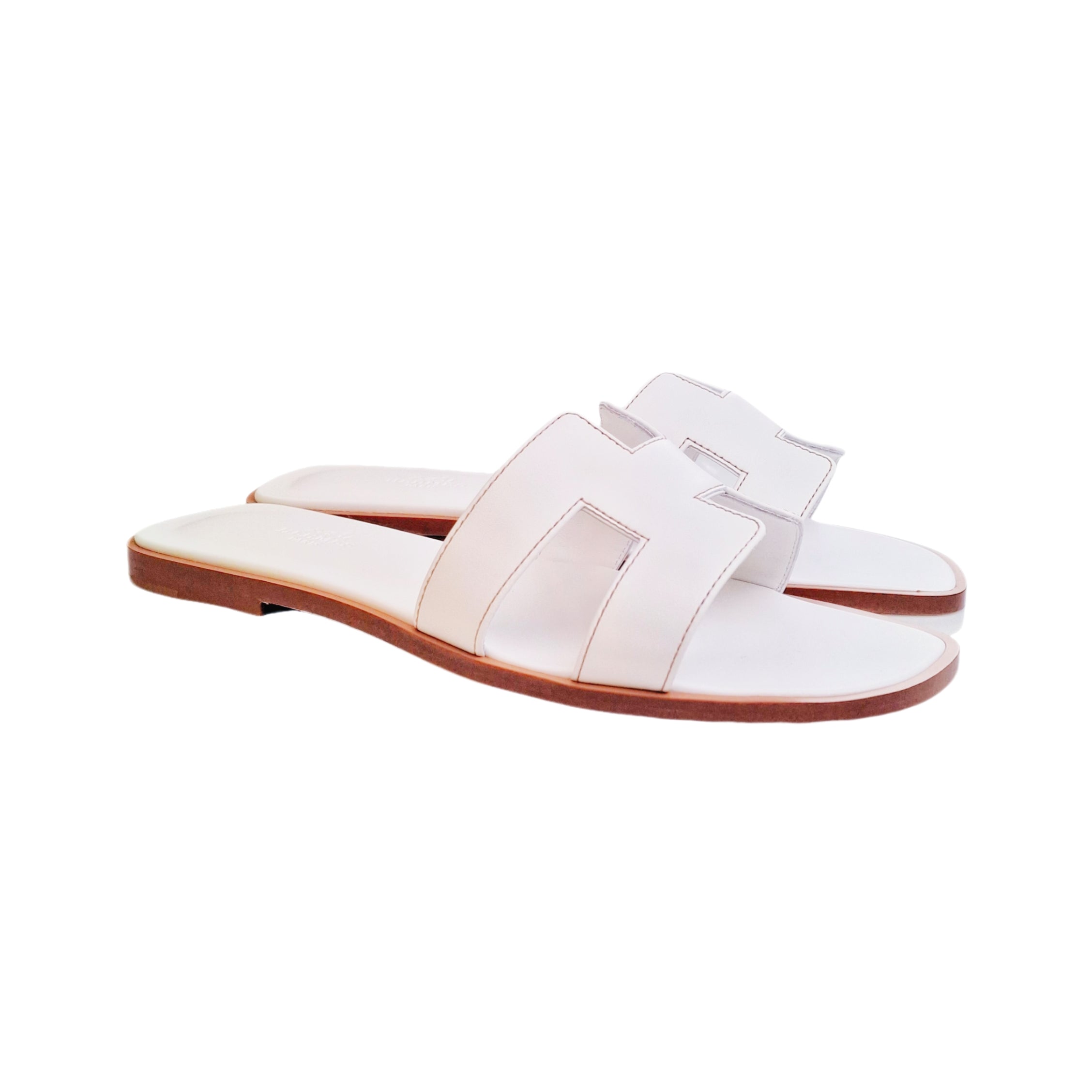 HERMÈS ORAN SANDAL White 38