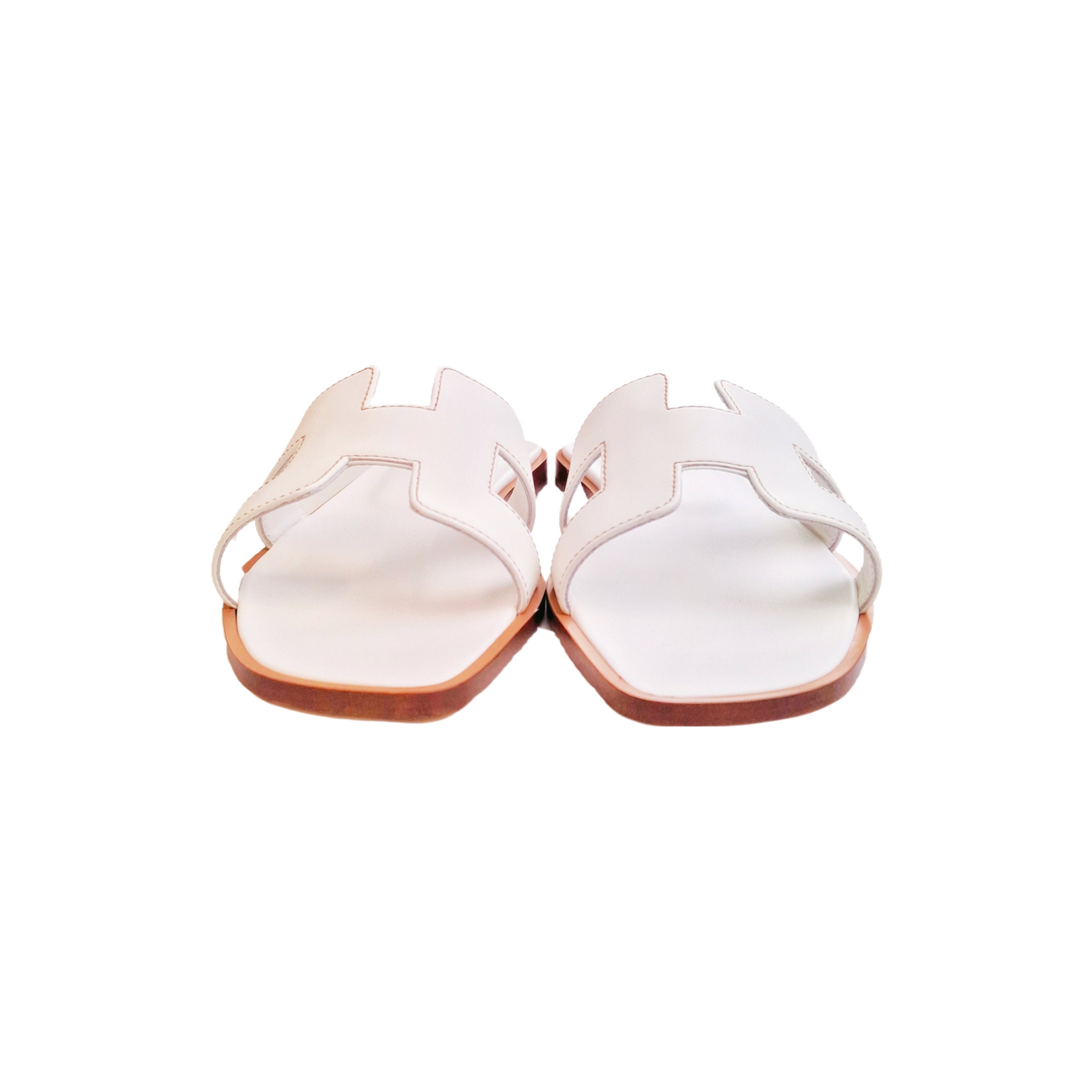 HERMÈS ORAN SANDAL White 38