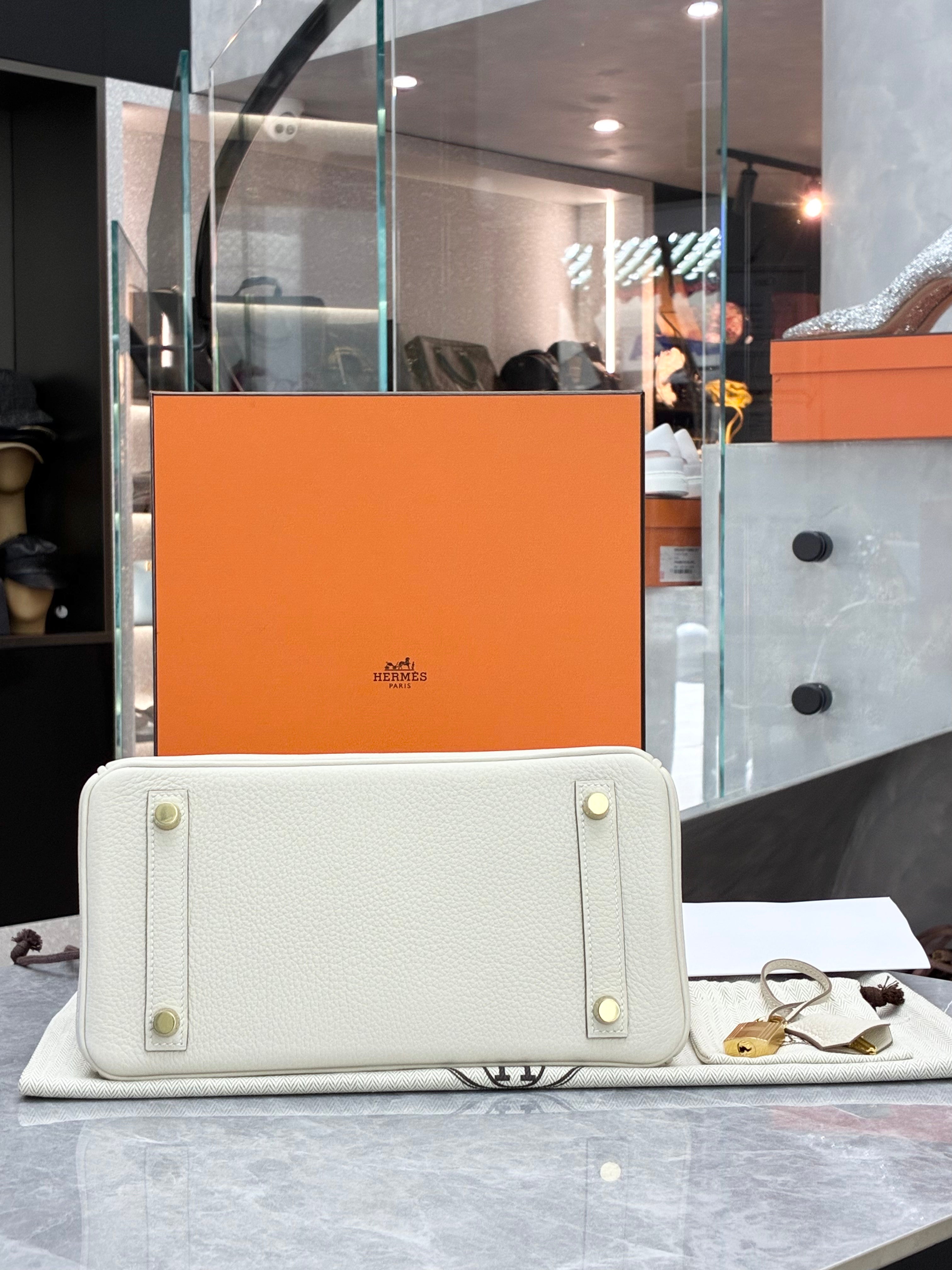 Hermès Birkin 25 handbag in Craie (chalk white)