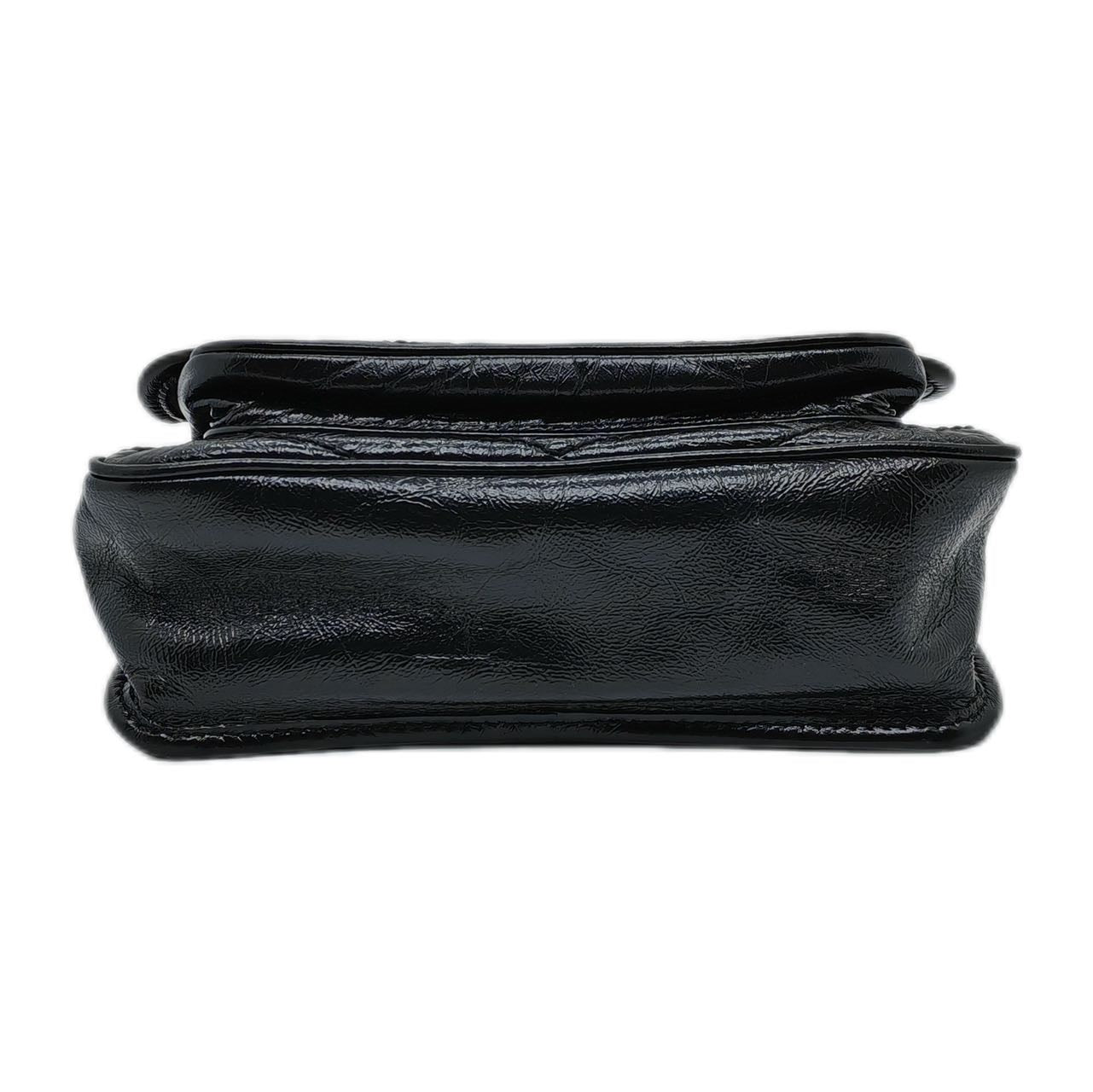 YSL Niki Baby Vintage Black Flap Bag