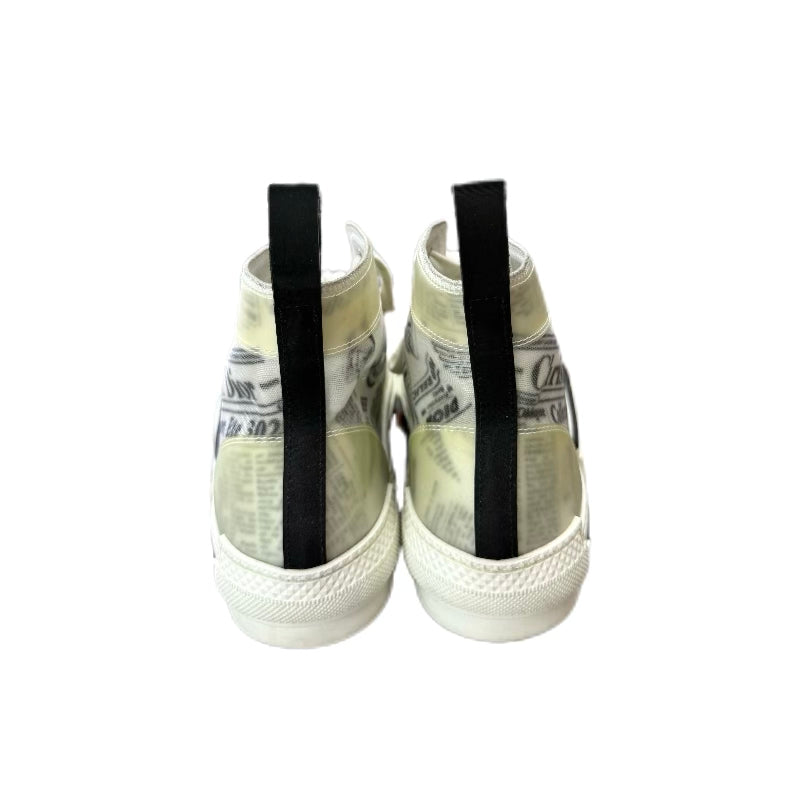 CHRISTIAN DIOR X DANIEL ARSHAM Newspaper Print B23 High Top Sneakers (white) 41