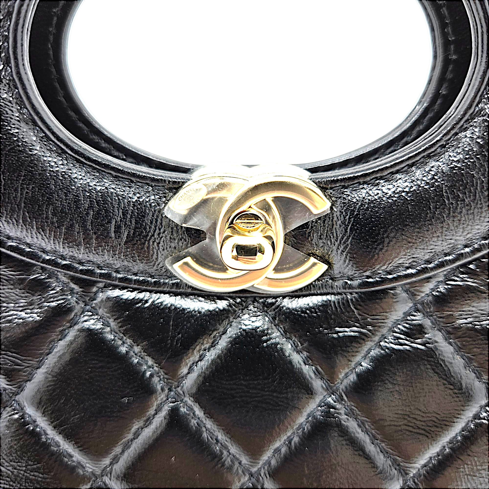 Chanel mini 31 bag shiny calfskin black