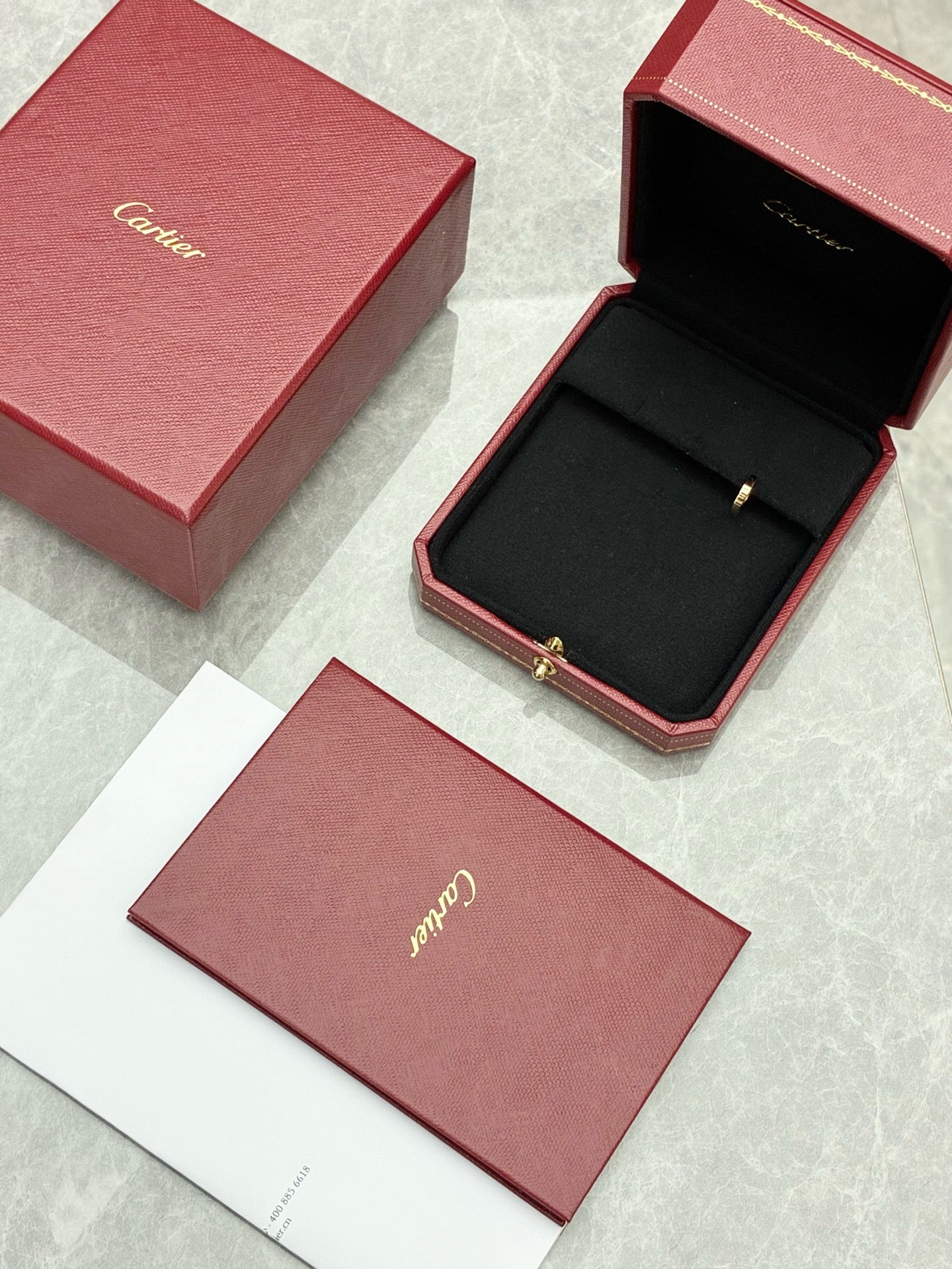 Cartier LOVE single hoop earring in rose gold with box and documents