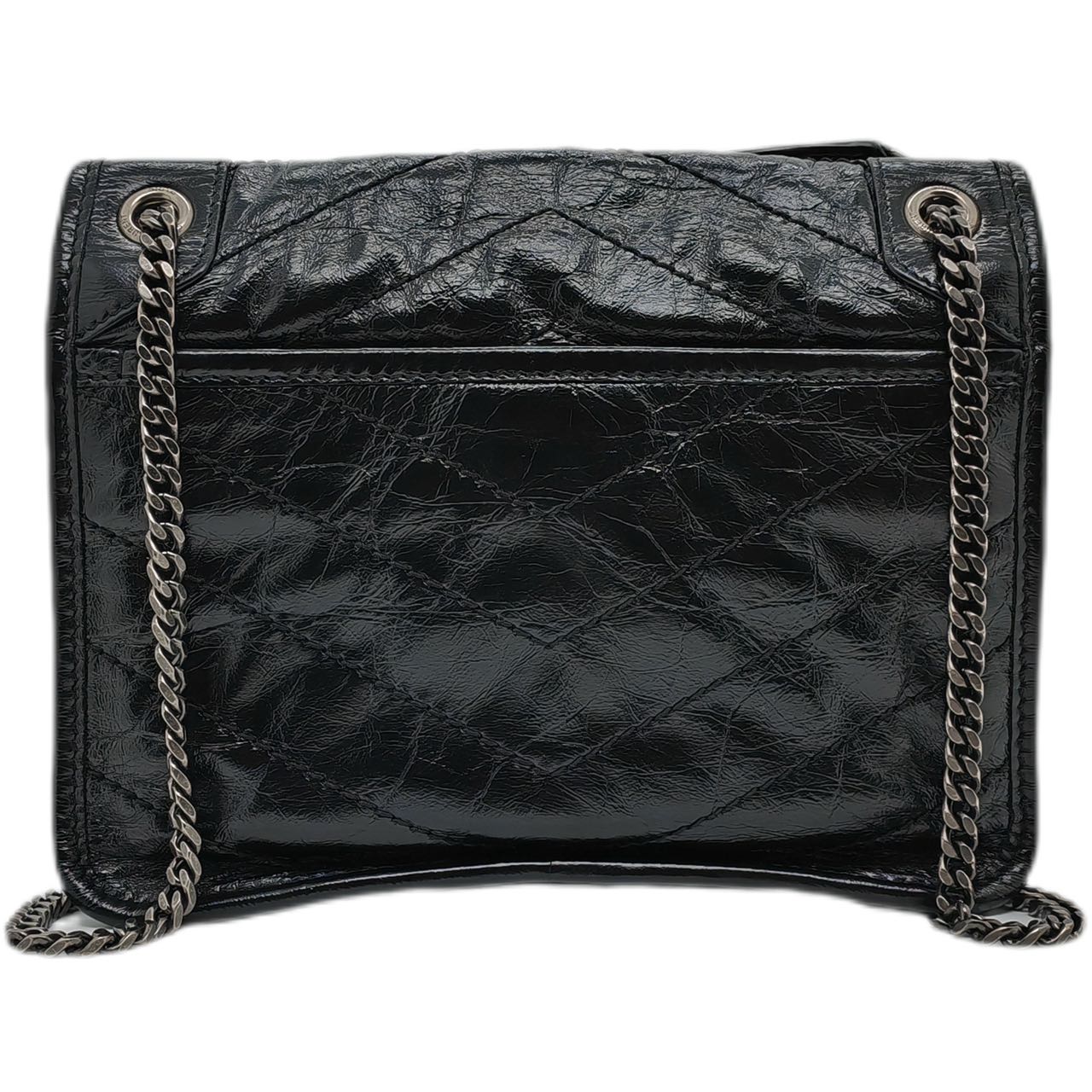 ysl Niki Medium Vintage Black Flap Bag