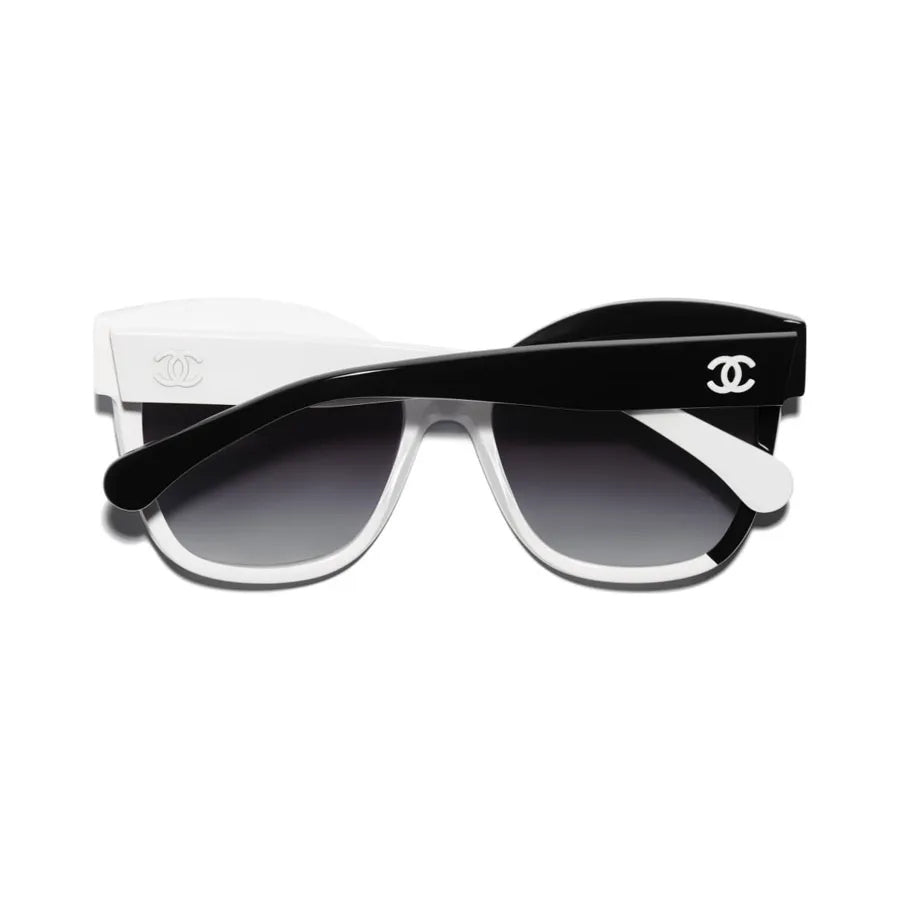 CHANEL Gradient Oversized Sunglasses 9081 (Monochrome/ Grey) 55