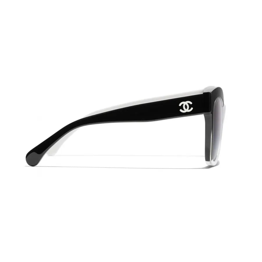 CHANEL Gradient Oversized Sunglasses 9081 (Monochrome/ Grey) 55