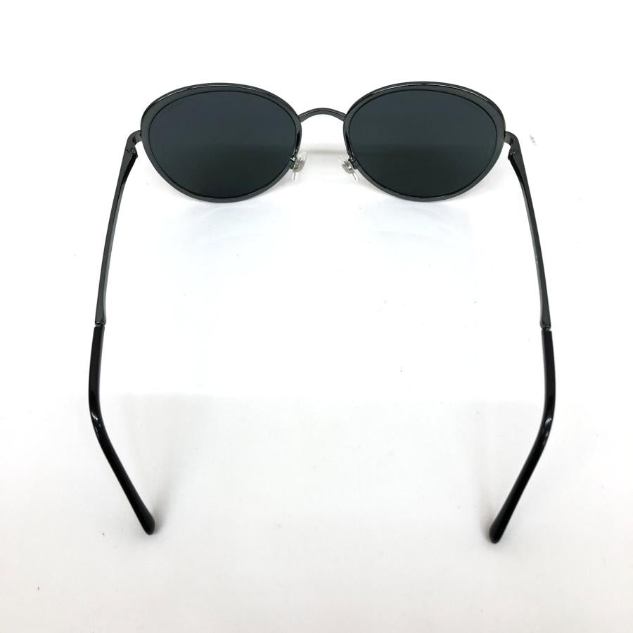 CHANEL Round Spring Sunglasses (Black/Silver)