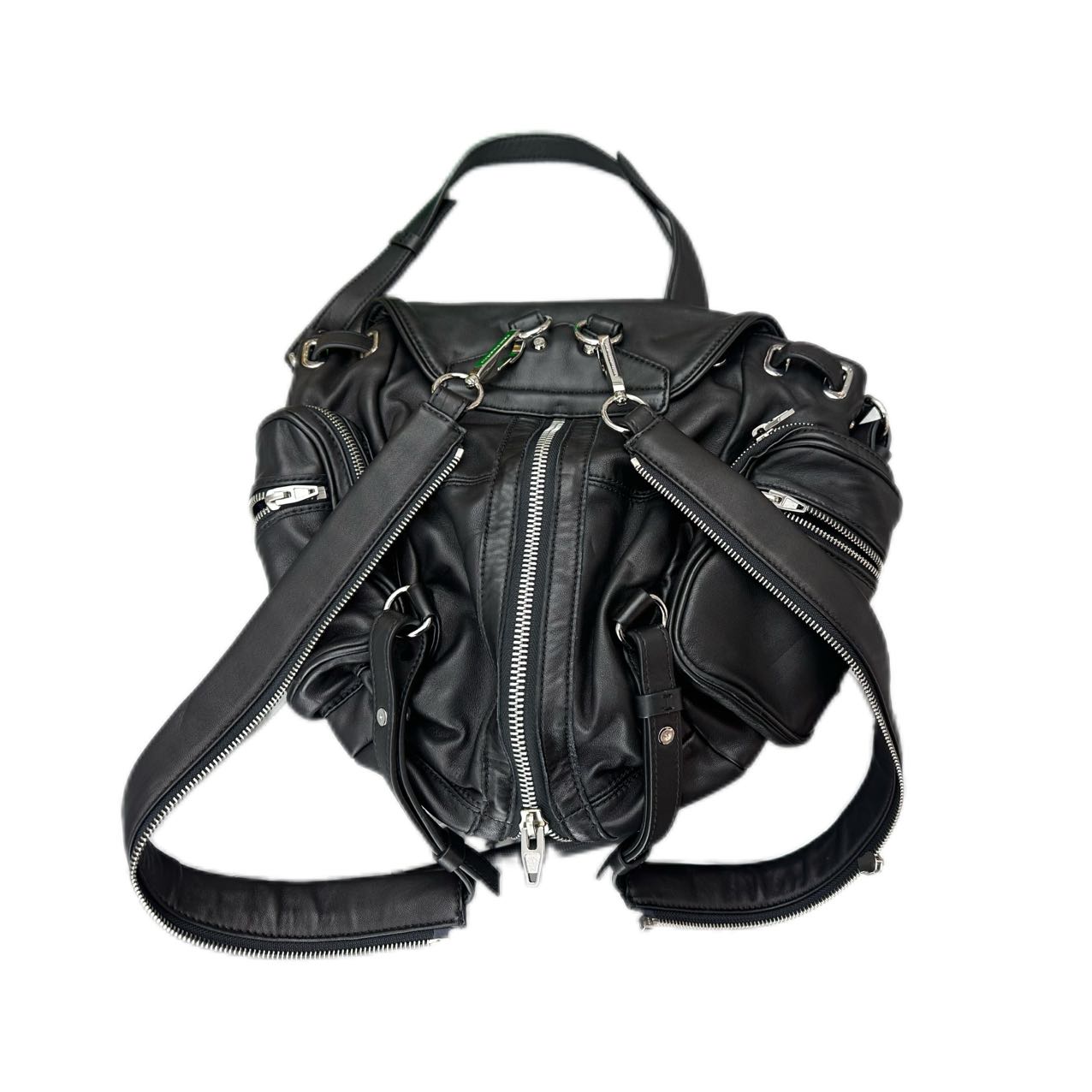 ALEXANDER WANG Marti Mini Backpack (Black and Silver)