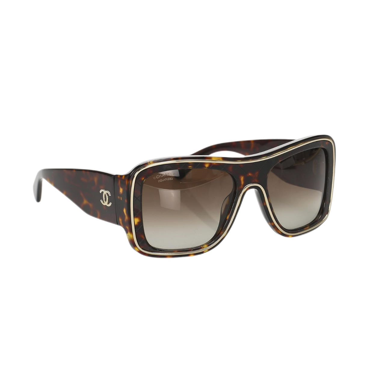 CHANEL Square Tinted Sunglasses (Dark brown)