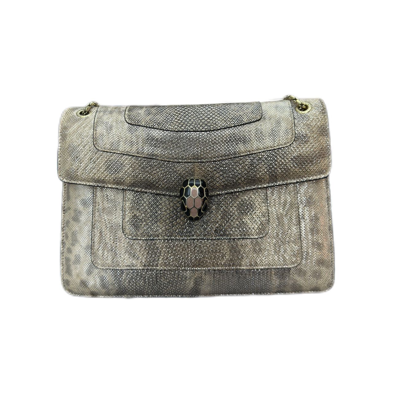 BVLGARI Serpenti Leather Shoulder Bag