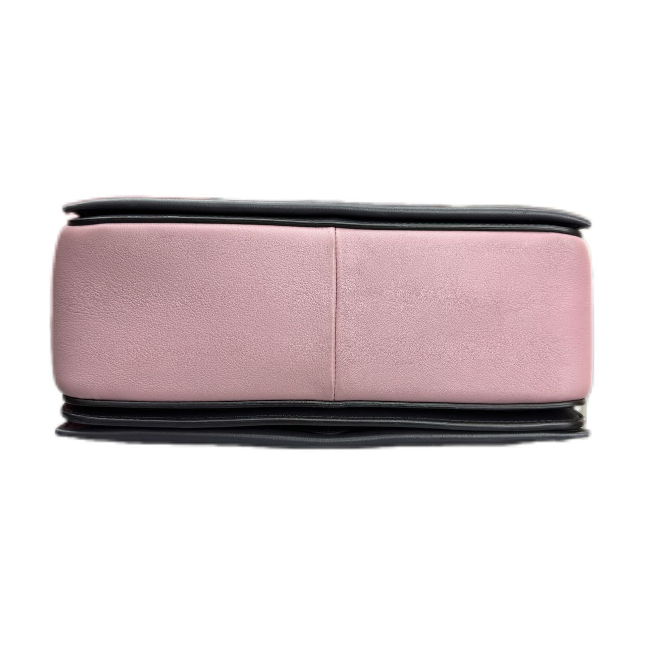 CELINE Medium Frame Shoulder Bag in Smooth Calfskin (Grey/Pink)