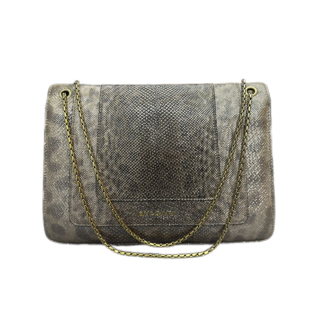 BVLGARI Serpenti Leather Shoulder Bag