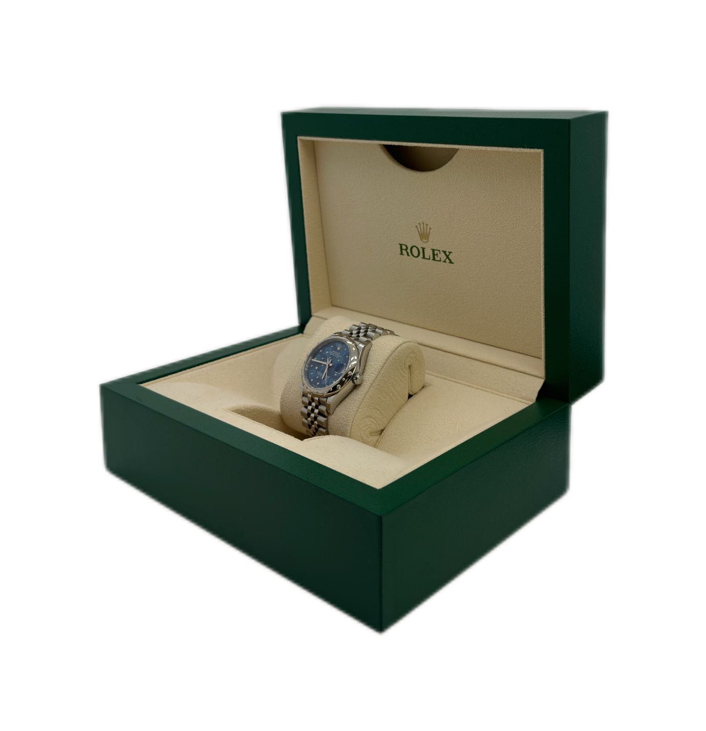 Rolex 278344RBR Datejust 31 with Oystersteel and White Gold, Azzurro blue  floral Dial, Oyster Bracelet