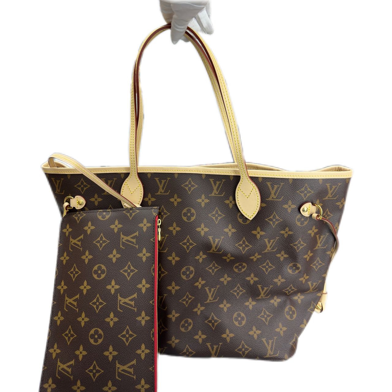 LOUIS VUITTON Neverfull GM (Monogram and Beige)