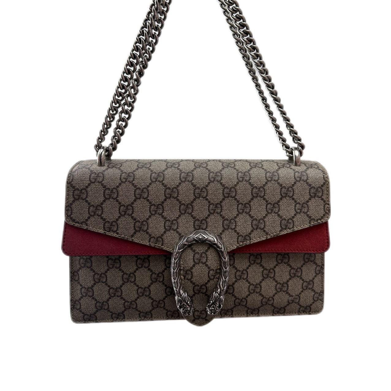 GUCCI Dionysus Medium Monogram Shoulder Bag (Red)