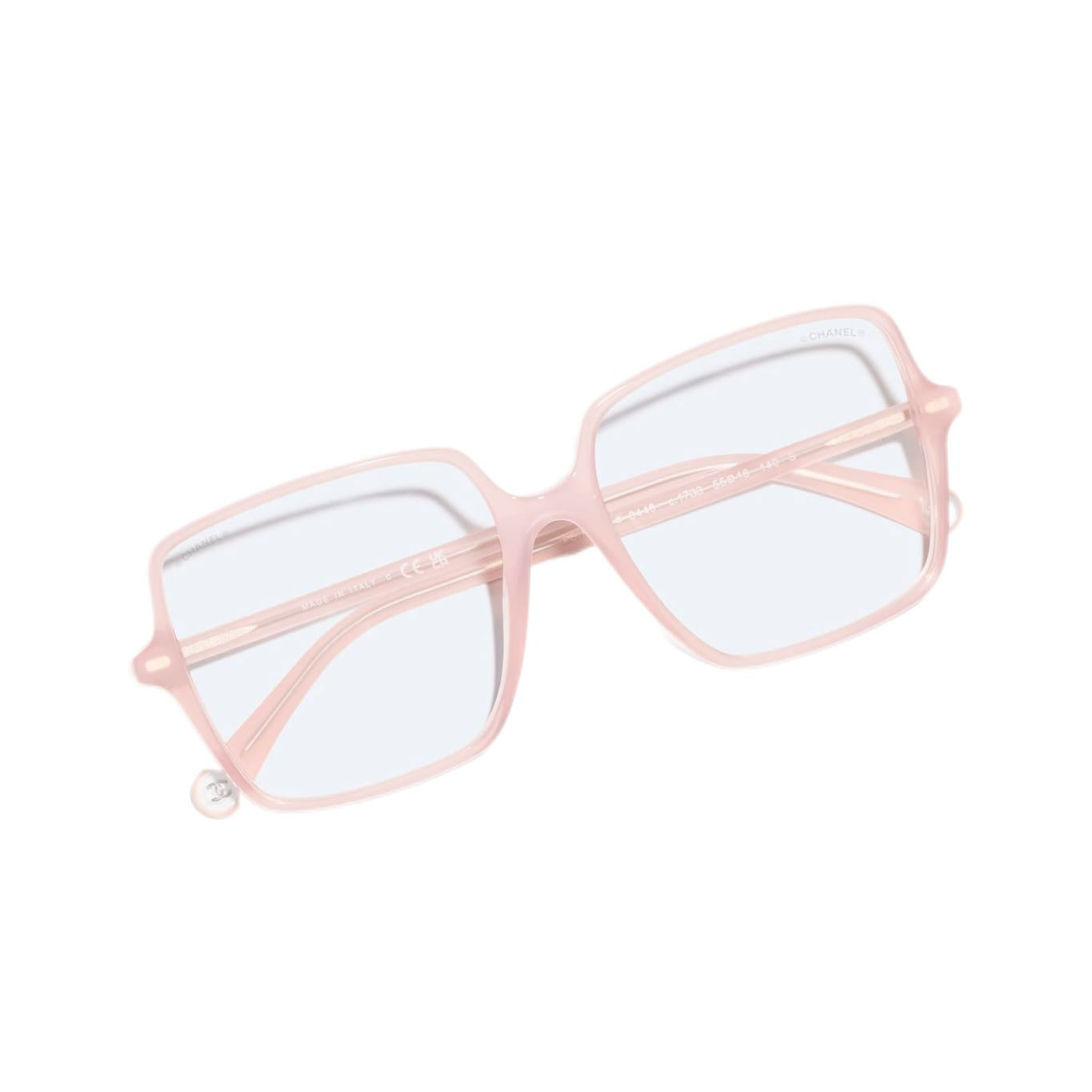 Chanel 3448S 1733/SB Square Blue Light Glasses (Pink)