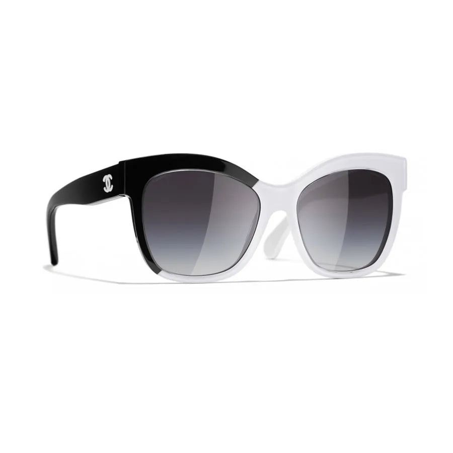 CHANEL Gradient Oversized Sunglasses 9081 (Monochrome/ Grey) 55