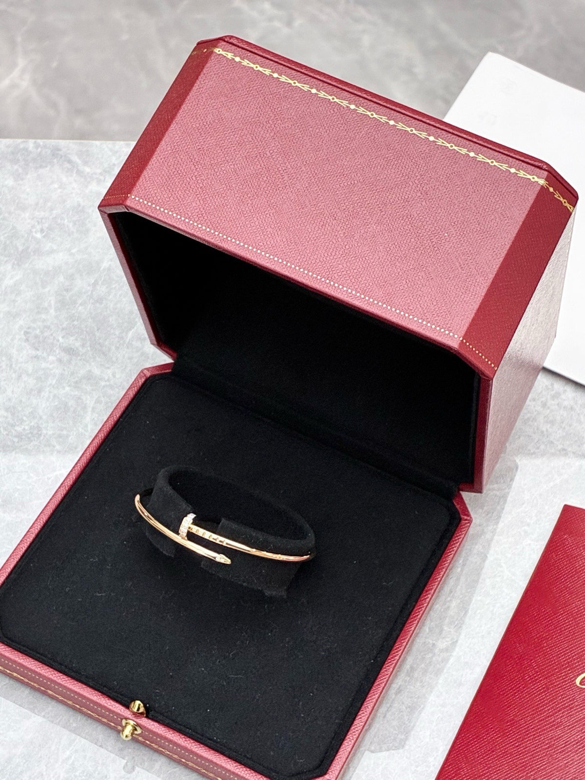 CARTIER Juste un Clou Bracelet – Small Model, 18K Rose Gold with Diamonds, Size 15, Brand New