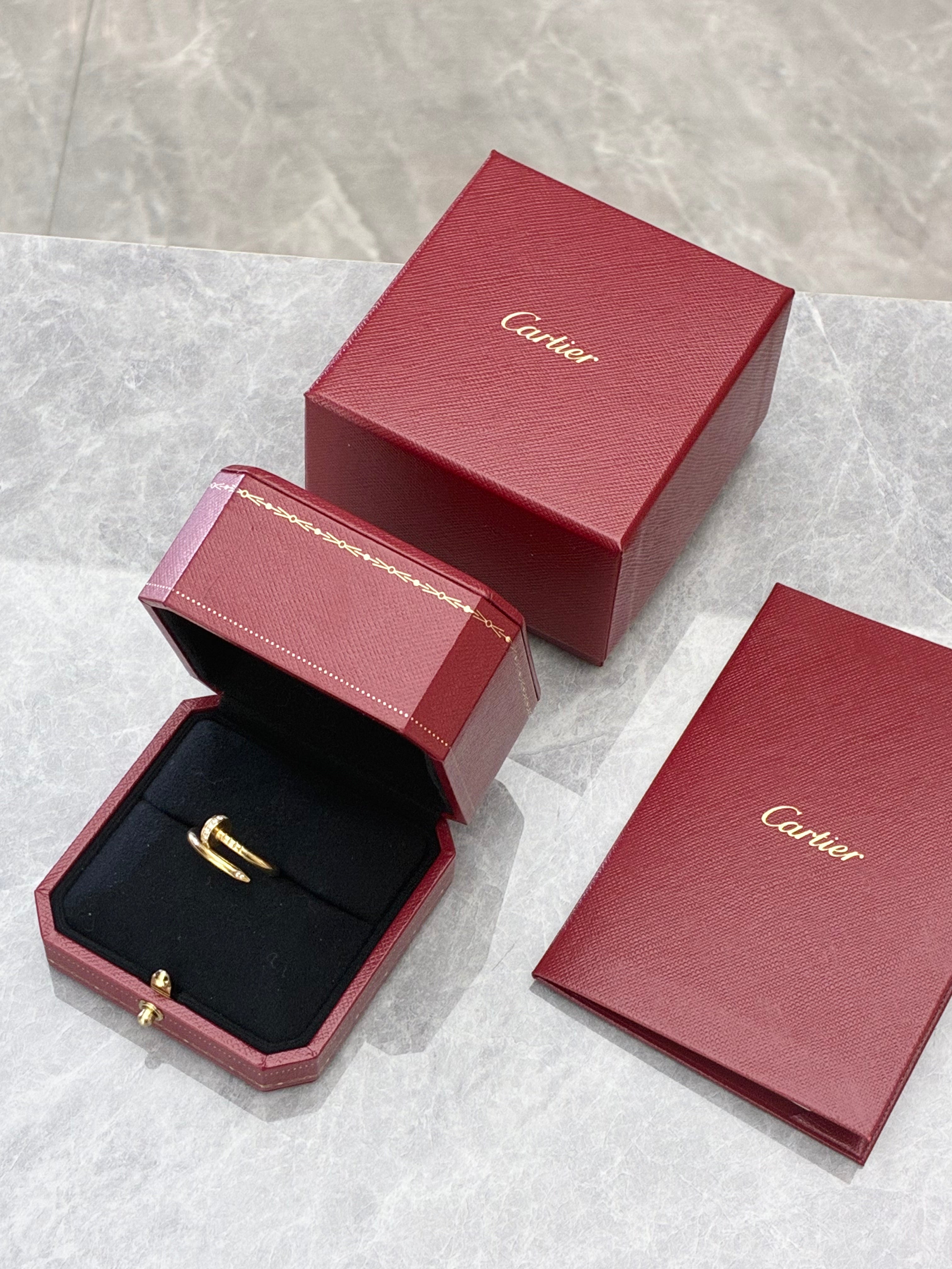 Cartier Juste un Clou ring, classic model, diamonds Gold