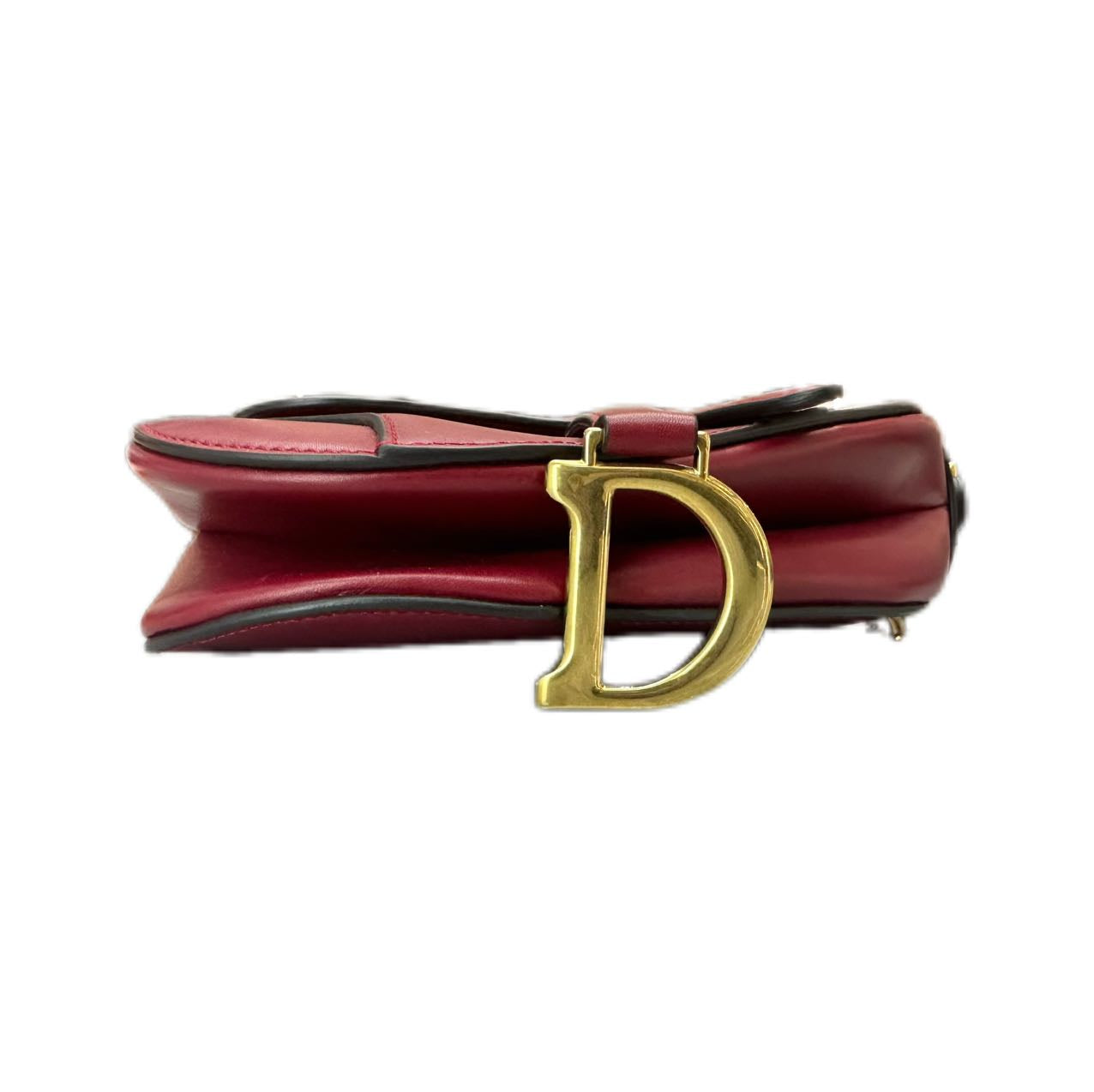 Christian Dior calfskin Saddle Shoulder Bag GHW (red)