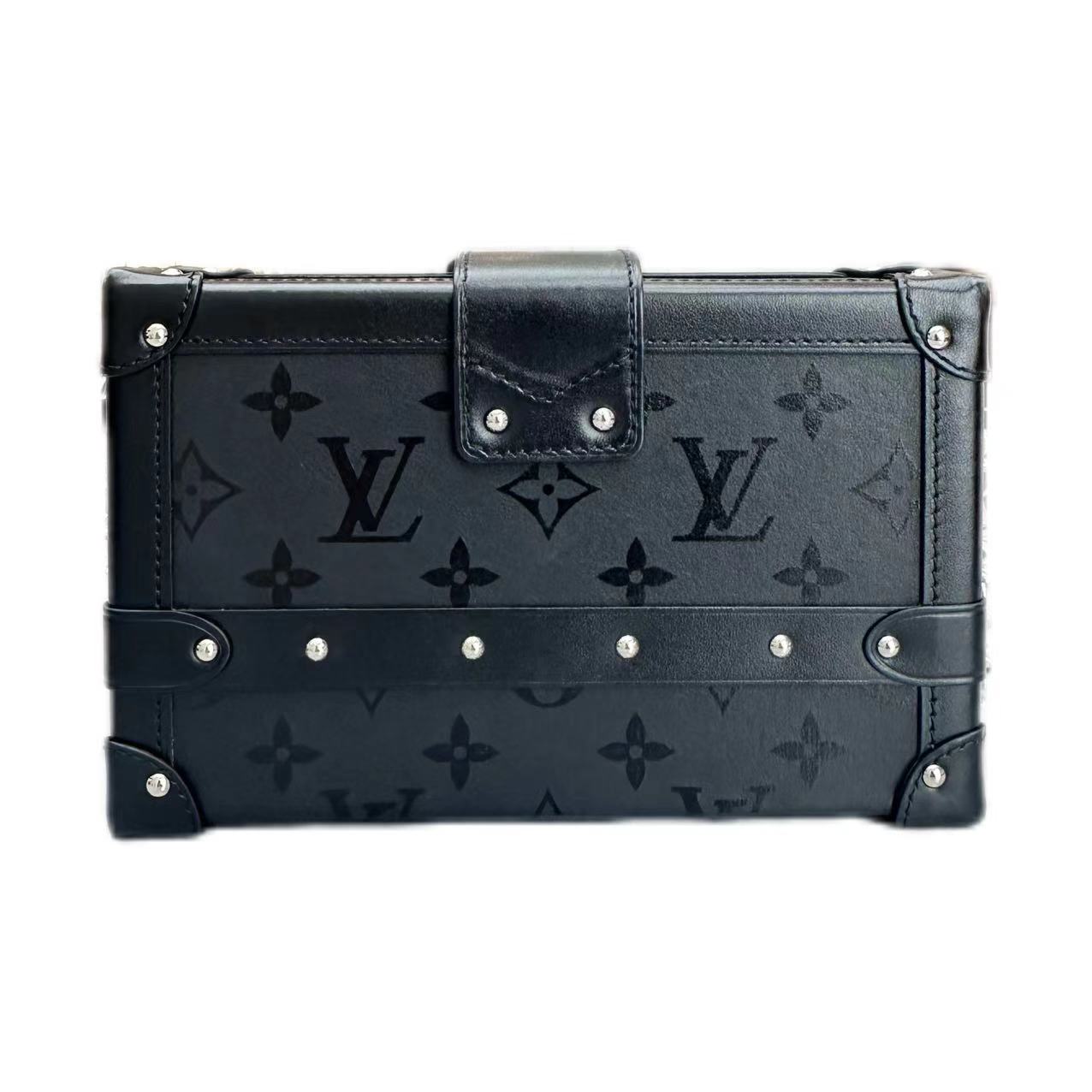 LOUIS VUITTON Petite Malle Calfskin SHW (Black)