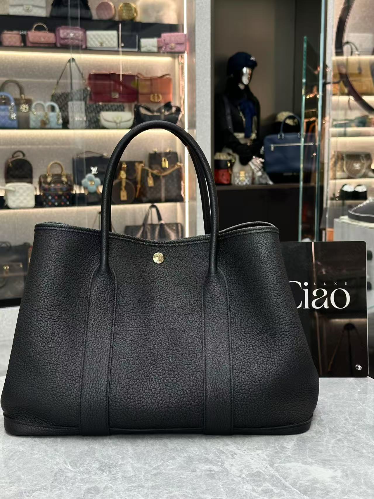 Hermès Garden Party 36 Balck PHW Y Stamp