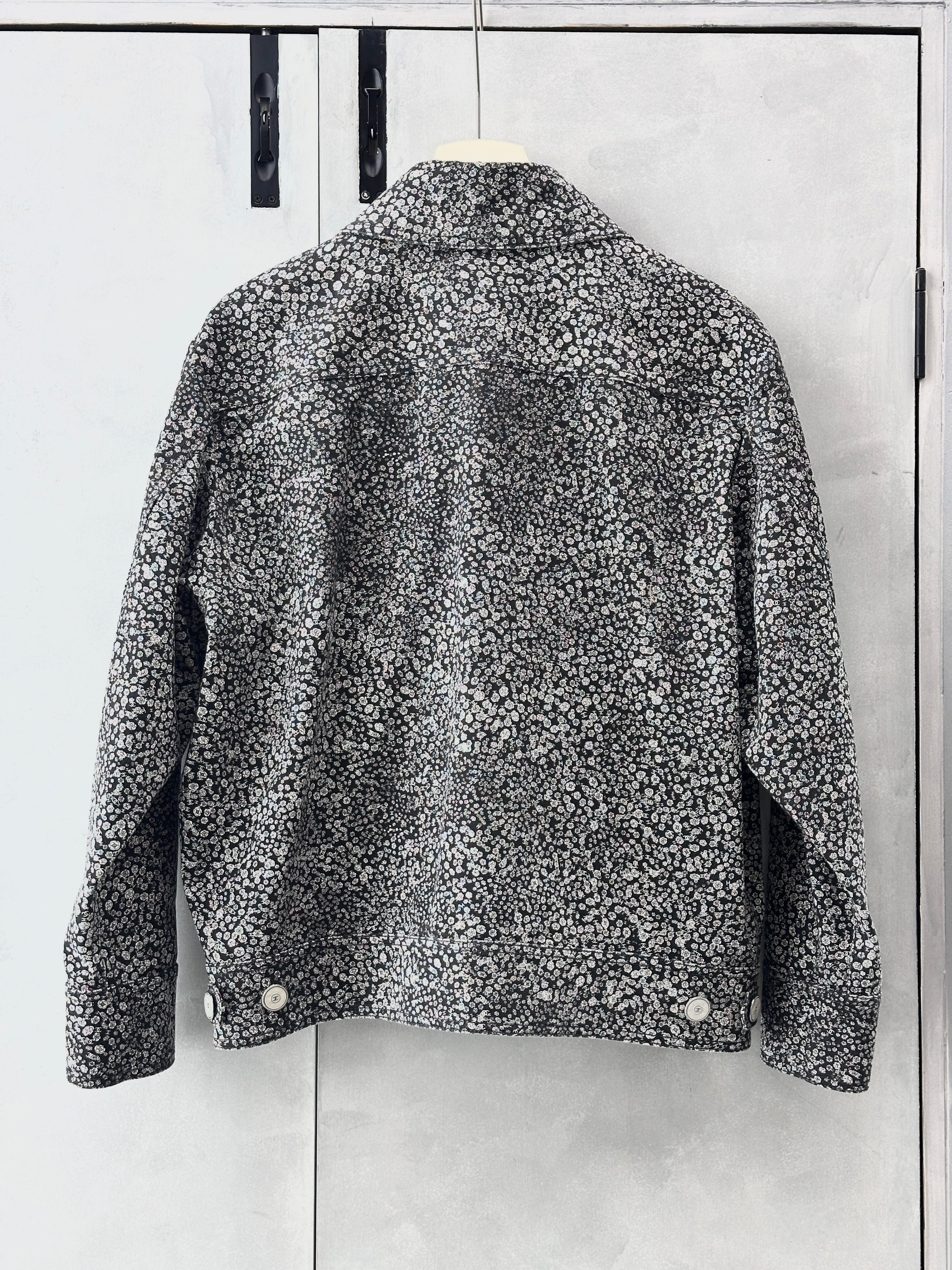 Chanel Grey Camelia Jacket size40