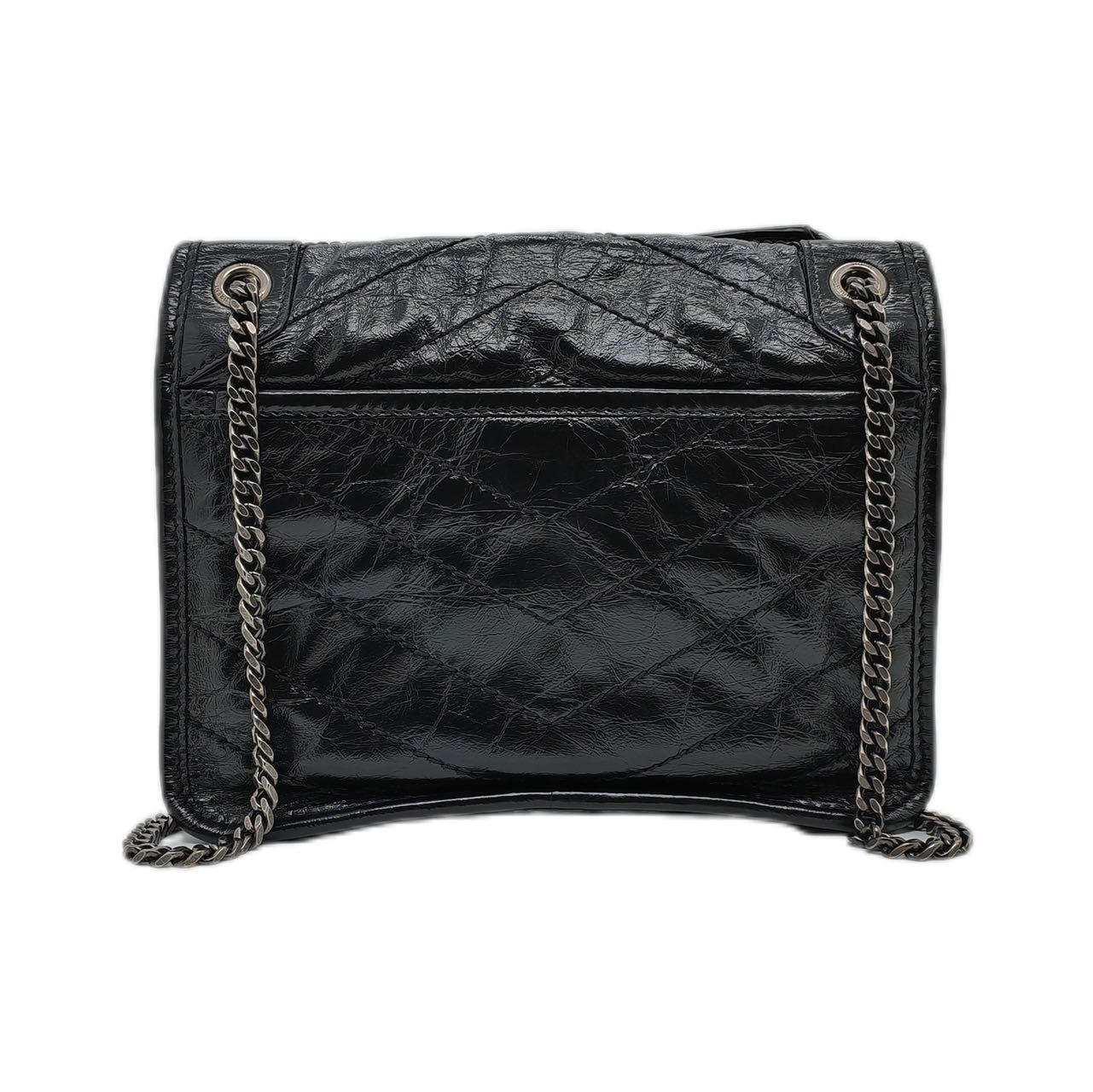 YSL Niki Baby Vintage Black Flap Bag