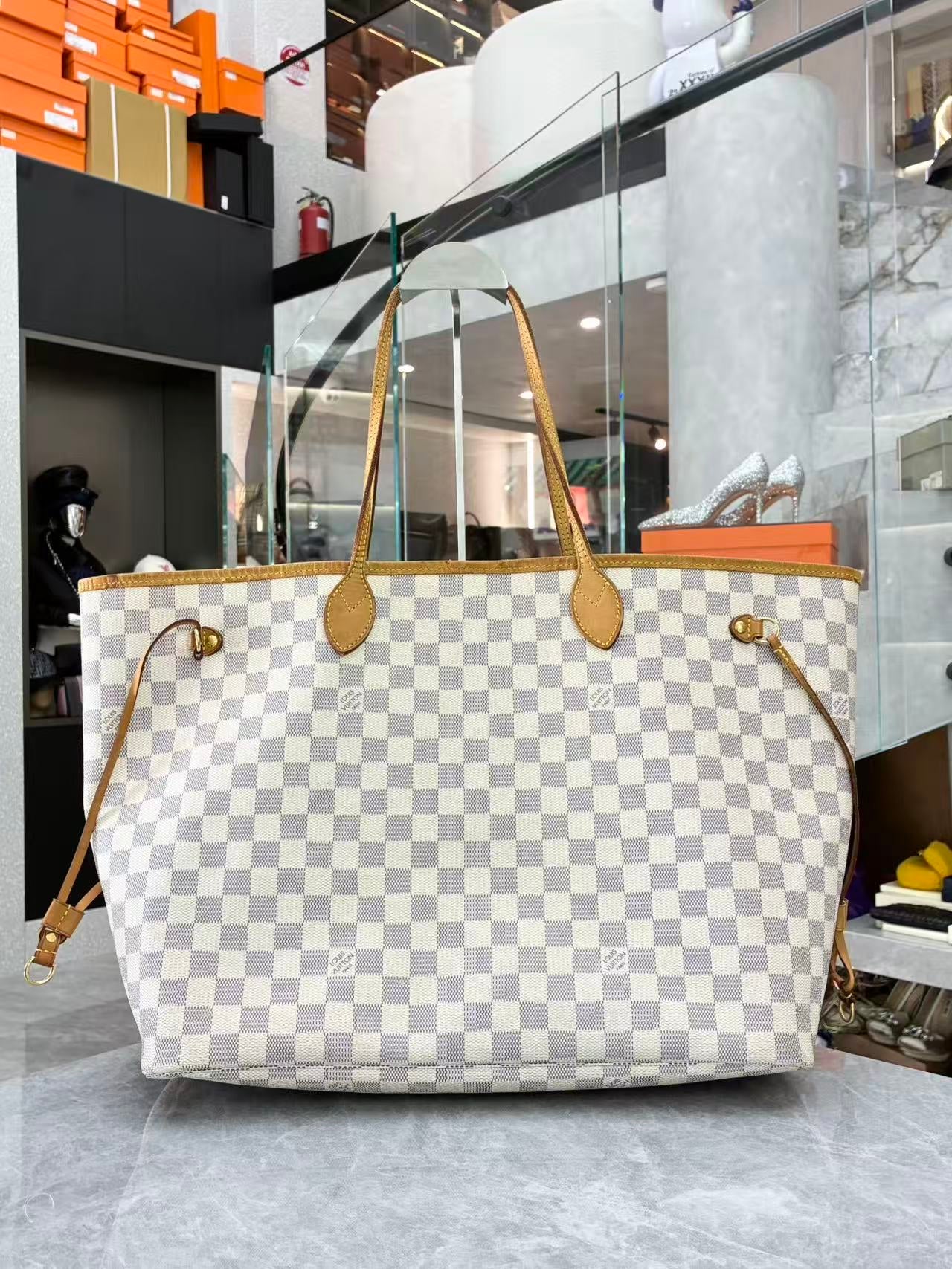 Louis Vuitton Neverfull Damier Azur tote bag